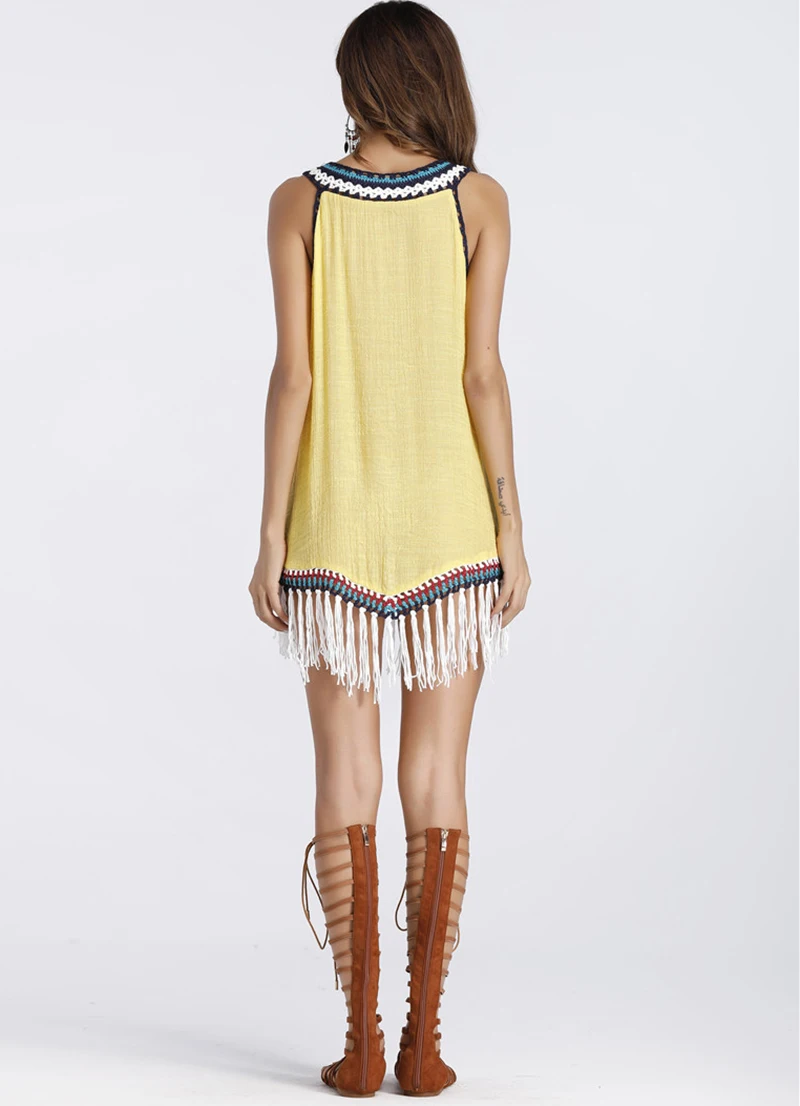 Женская рубашка с кисточками на подоле Топ длинным рукавом и принтом в