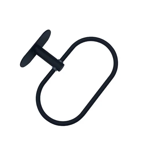 towel ring 3 шт матовый черный набор аксессуаров для ванной комнаты, держатель туалетной бумаги, настенный, кольцо для полотенец, полотенце-трансформер - Цвет: towel ring