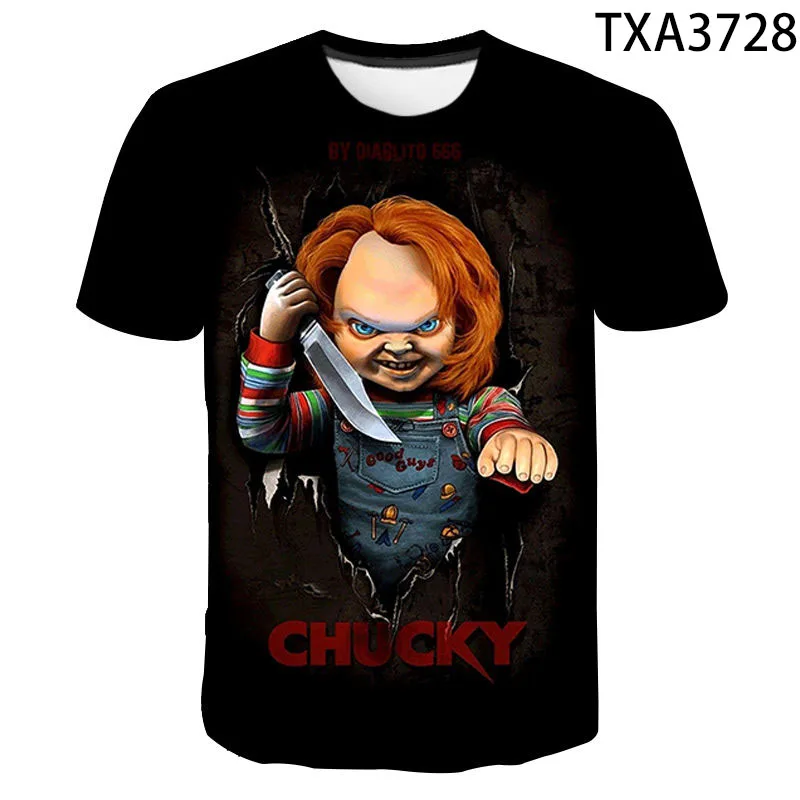 

2021 New Summer Chucky 3D T Shirt Men Women Children Cool Casual Fashion Short Sleeve Streetwear Boy Girl Kids Printed Tops Tee