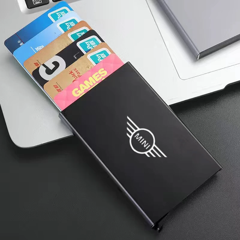 Смарт Чехол бумажник тонкий ID карты RFID чехол автоматически металлическая банка