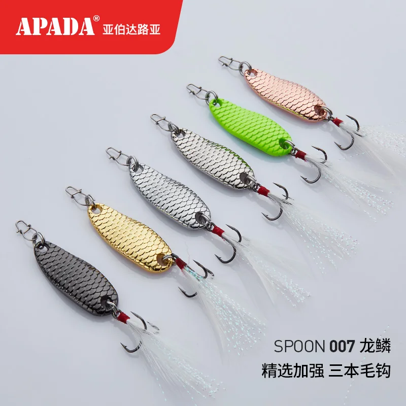 APADA Spoon 007 Loong весы тройной крючок 10 г/15 г 43 50 мм многоцветный цинковый сплав