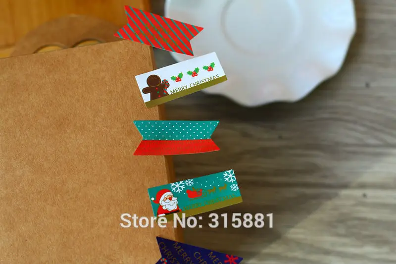 Рождественские декоративные наклейки красочные рождественские товары для