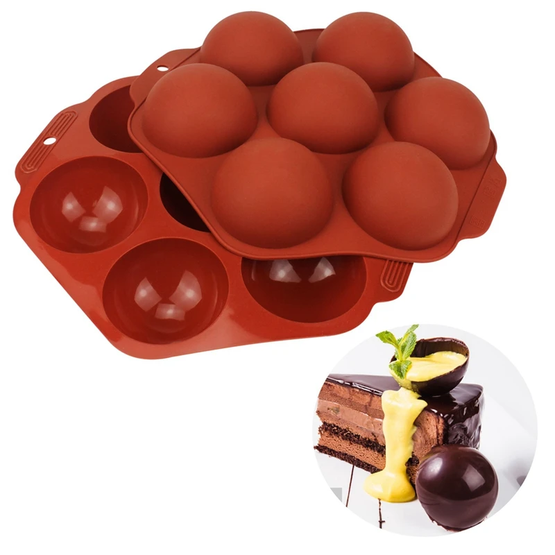 

Half Sphere Silicone Soap Mold 7 Cavities Reusable DIY Chocolate Mold Pudding Jelly Fondant Mould Cake Decorating Tools Supplies