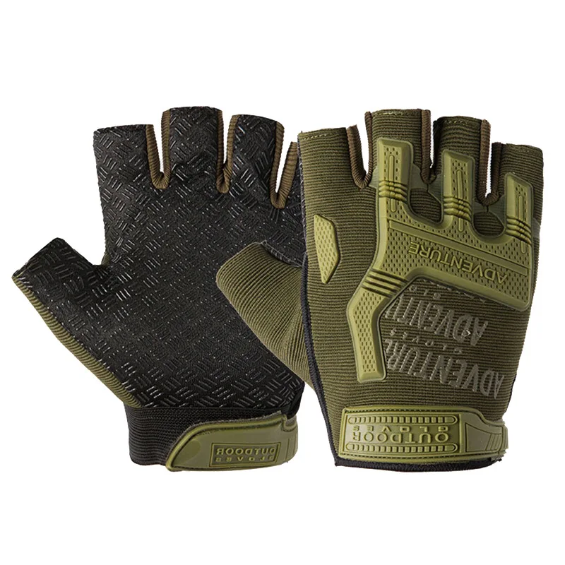 

Men Half Finger Tactical Gloves Outdoor Sports Anti Skid Wear Resistant Special Soldier Training Mitten C372