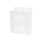 Прозрачное настенное крепление двойная акриловая сторона загрузочный держатель для перчаточного ящика 10 дюймов ширина x 11 дюймов Высота x 4 дюйма Глубина