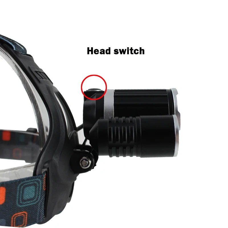 3 светодиодный налобный фонарь CREE XML T6 USB внешний аккумулятор перезаряжаемый