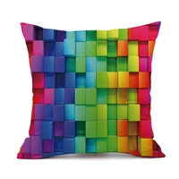 colorful few boxes plaid 3d printed polyester decorative pillowcases throw pillow cover square zipper pillow cases style 3