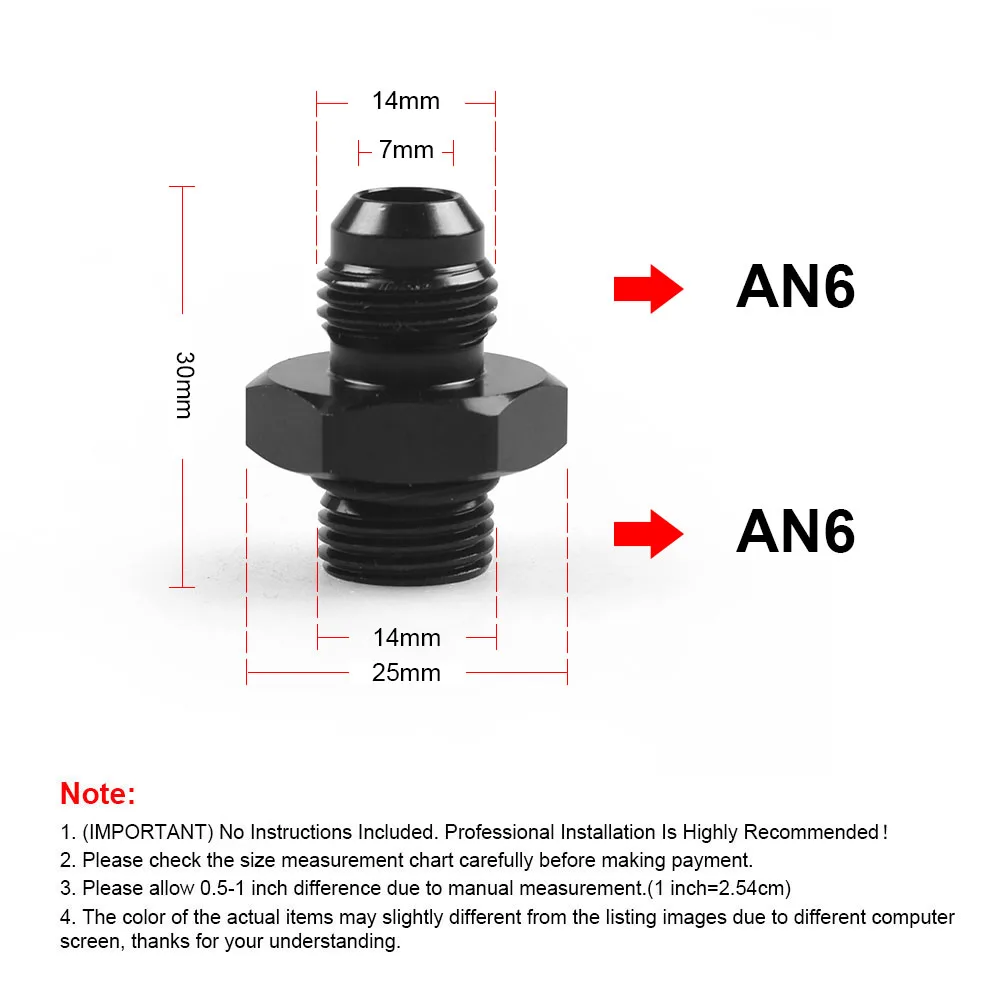 Мужской переходник ORB-6 уплотнительное кольцо Boss AN6 6AN к черный TT101903 | Автомобили и