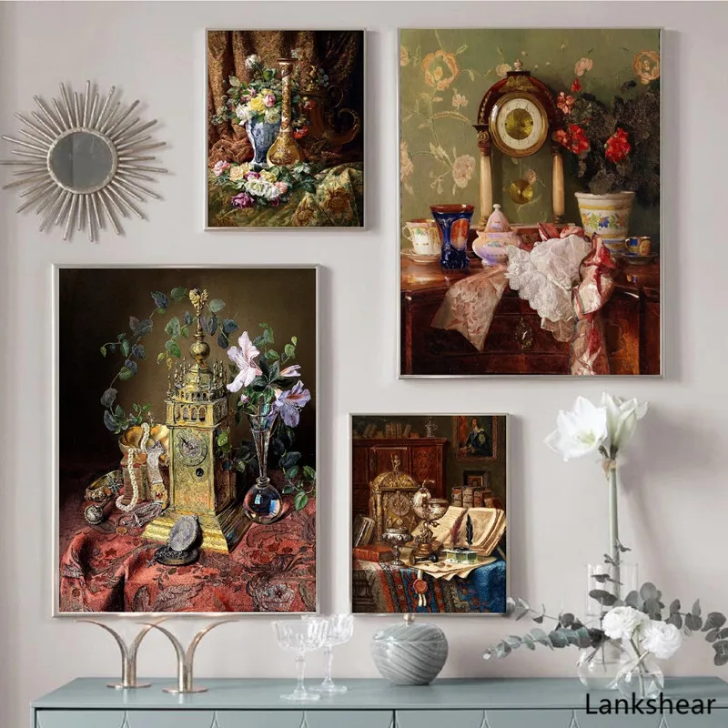 Винтажные картины Натюрморт Птицы Холст Плакаты и принты галерея ретро