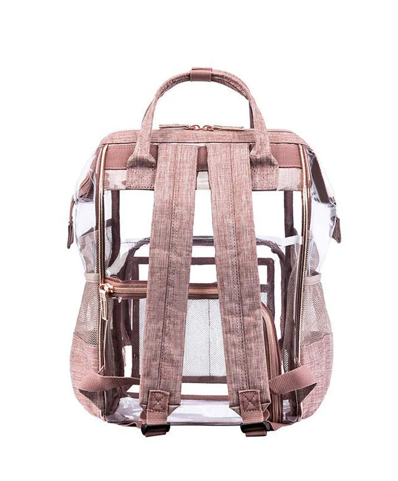 Модная сумка для подгузников мам прозрачный рюкзак водонепроницаемая из ПВХ