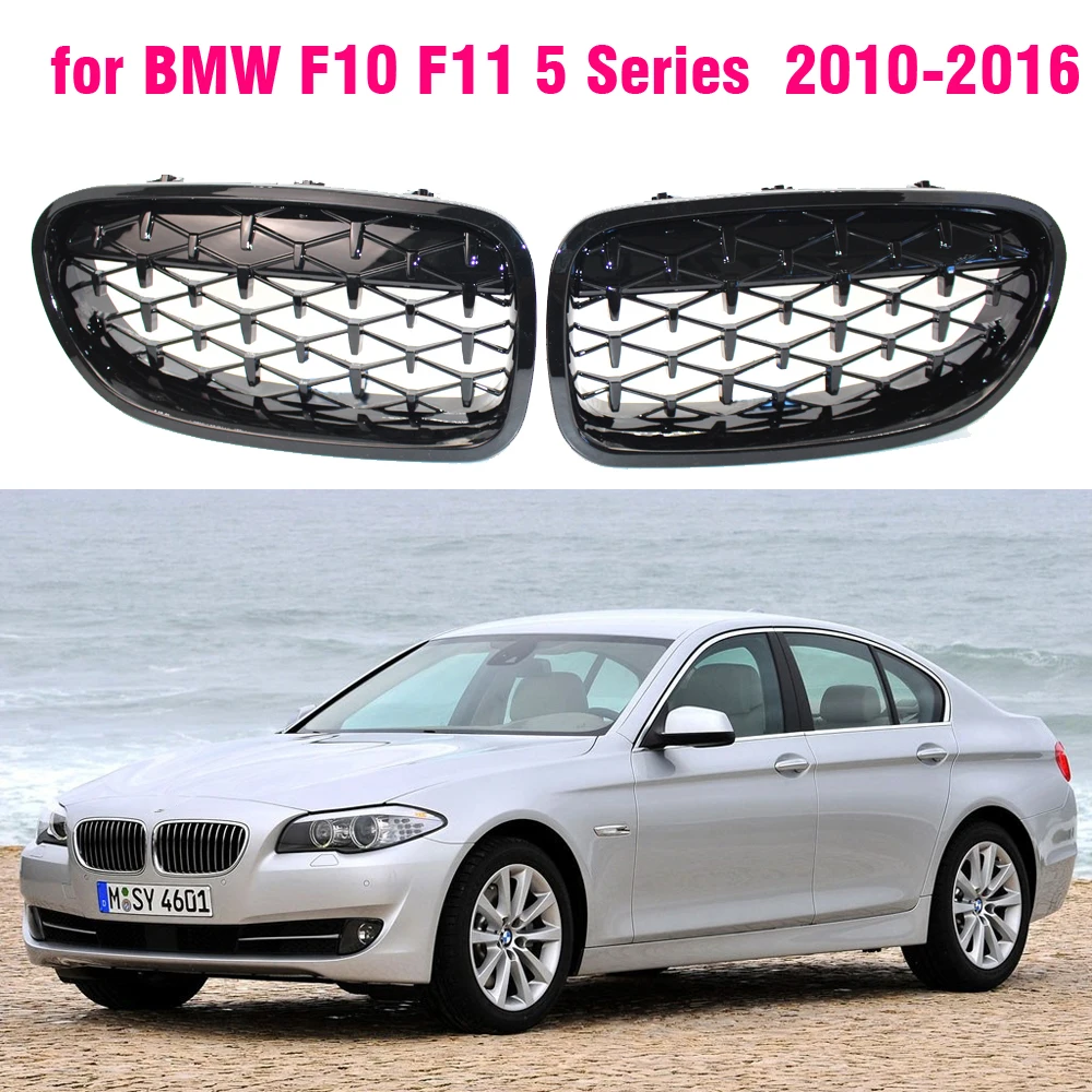 Передняя Спортивная решетка для радиатора автомобиля Алмазная BMW 5 серии F10 F11 520i