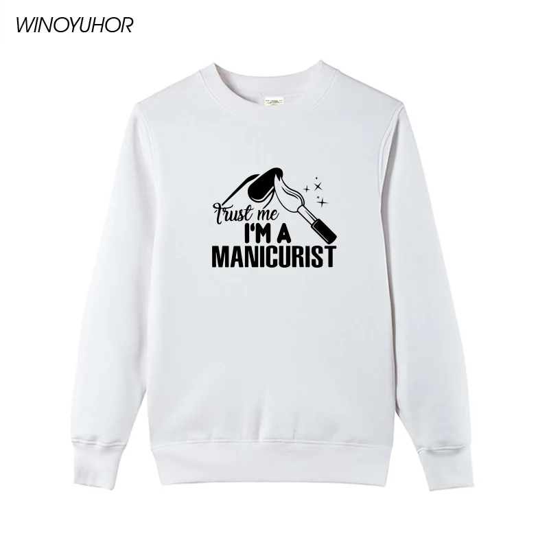 

Женская зимняя флисовая толстовка с капюшоном и принтом «Я маникюрный Маникюр»