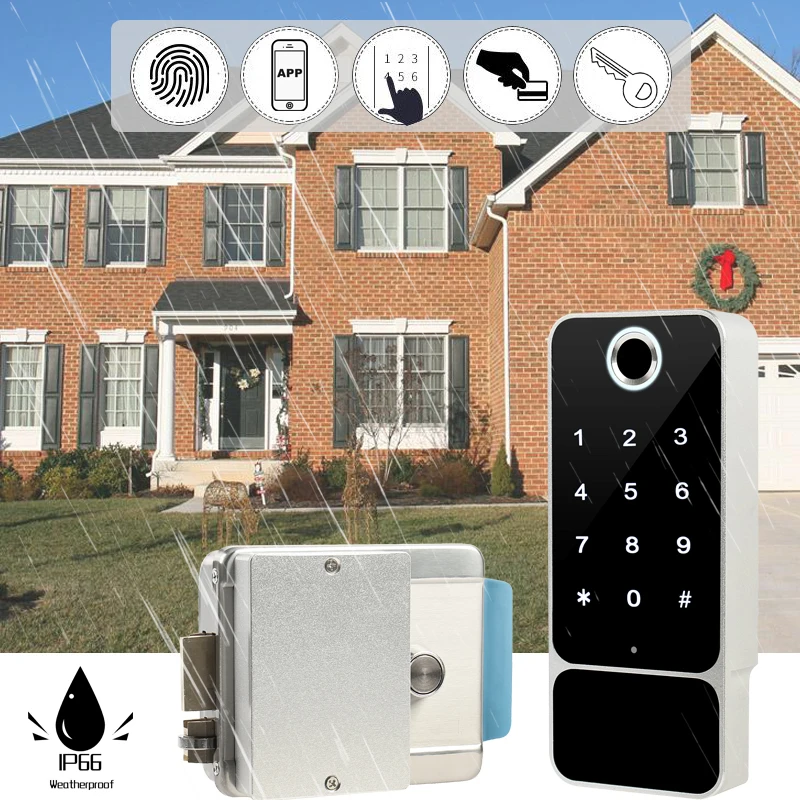 Дверной замок Rainpfoor W5 электронный с Bluetooth TT-замком сканером отпечатка пальца |