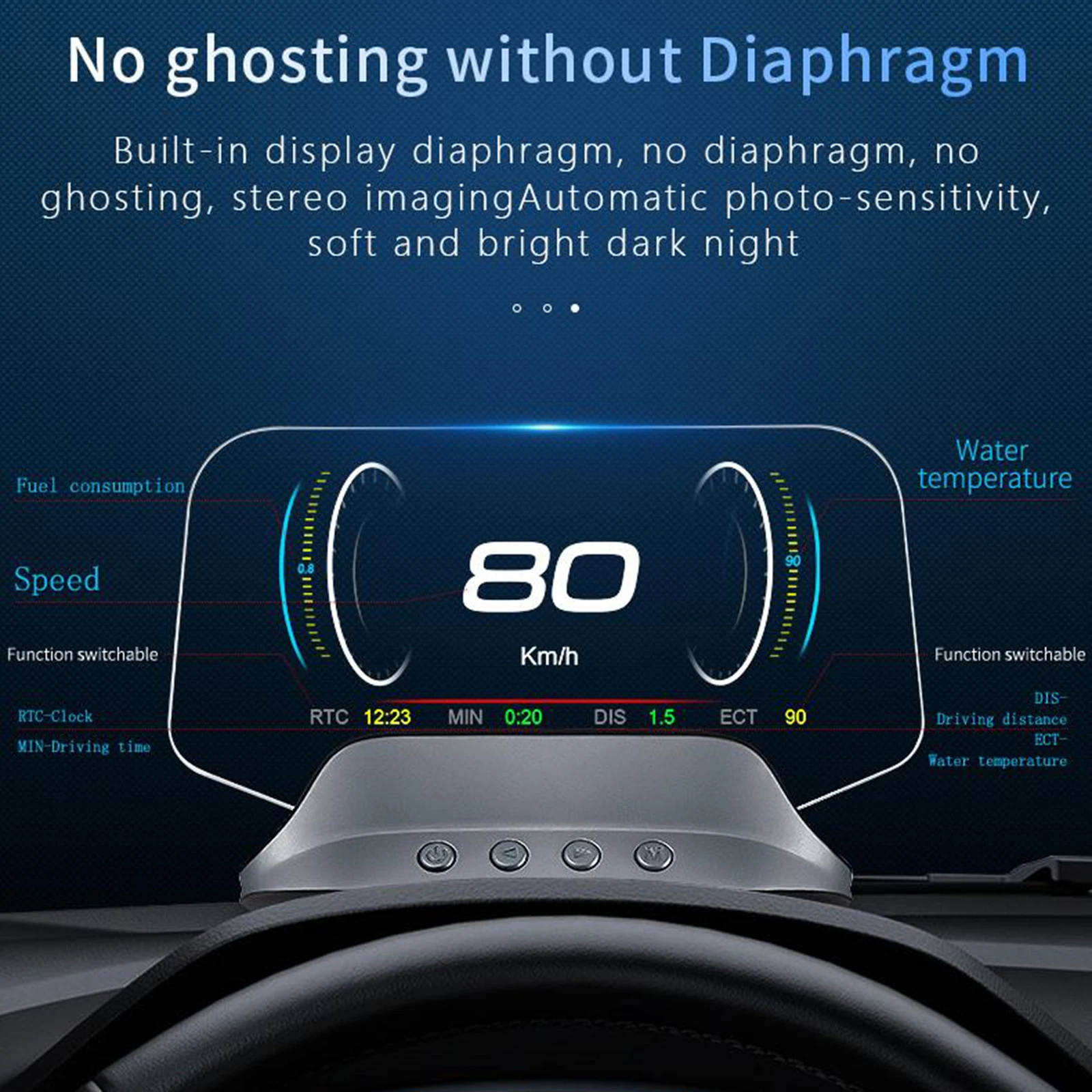 C3 OBD2 + GPS Smart Car Head Up Display HUD Предупреждение о превышении скорости датчик напряжения |