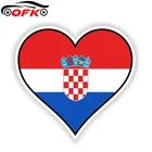 Индивидуальные автомобильные аксессуары Хорватия сердце флаг Автомобильная Наклейка 13,7 см * 12,7 см