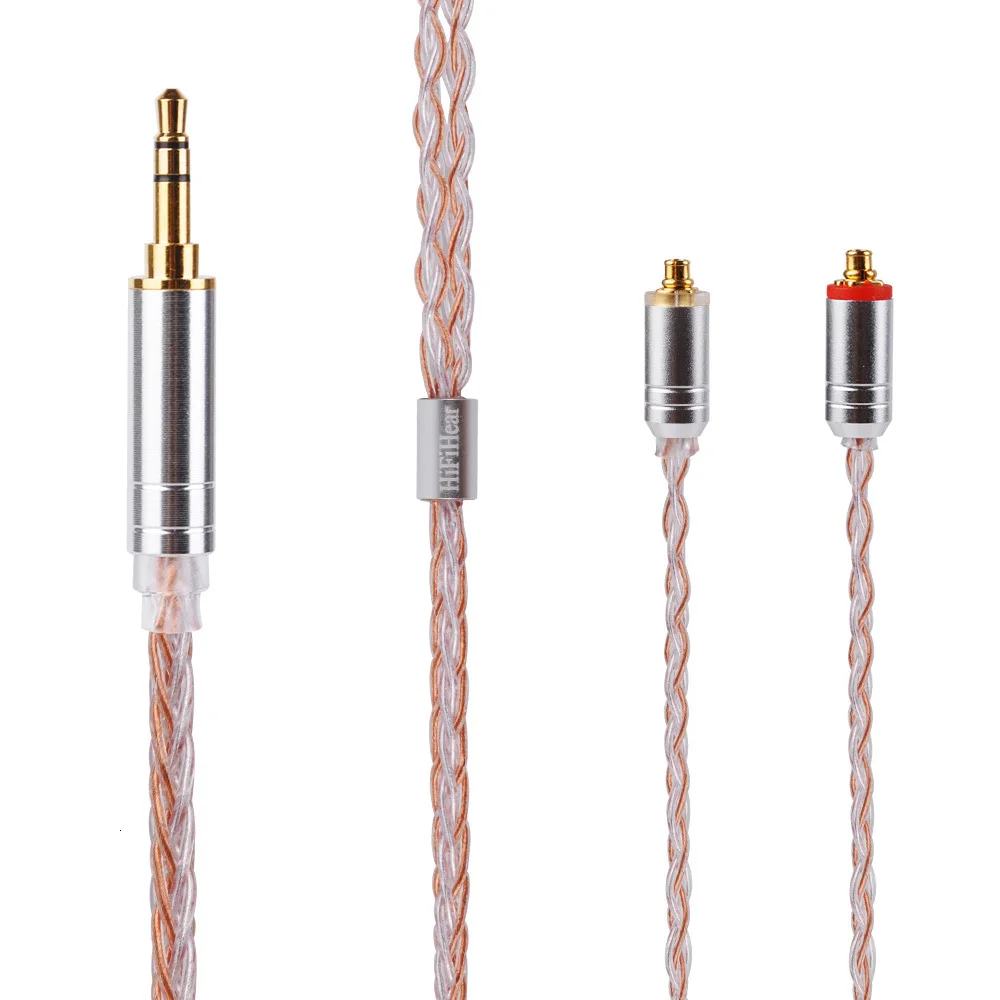 HiFiHear 8 Core посеребренный кабель 2,5/3,5/4,4 мм балансный кабель с MMCX/2pin разъем для LZ A6 HQ12 AS10 ZS10 ZS6 СЖД