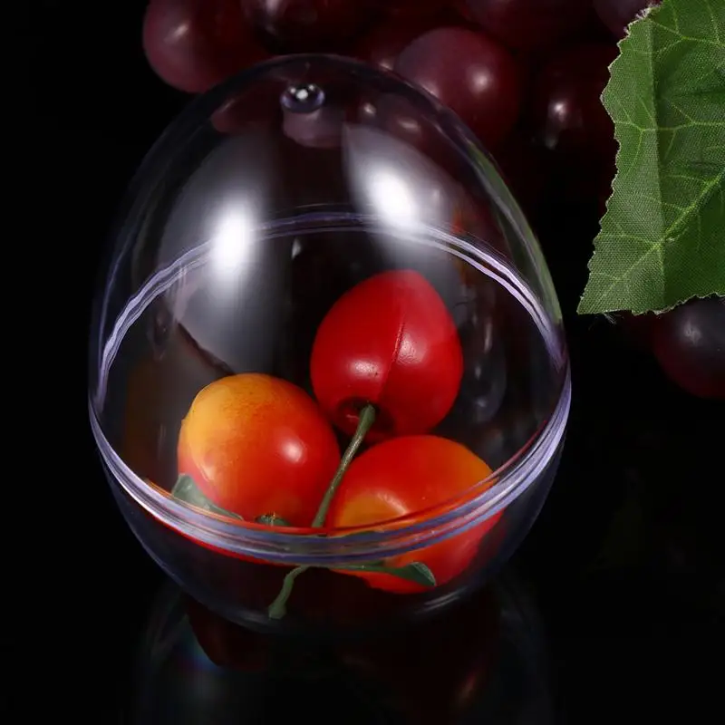 

6Pcs Creative Transparent Plastic Ball Hollow Ball Candy Boxes for Easter Christmas Size M