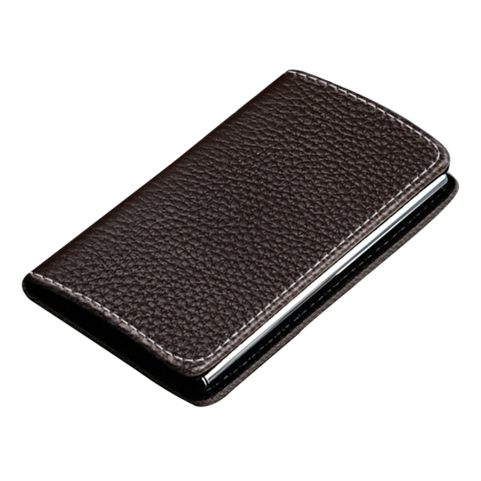 

Wallet Gift Portable Solid Name Card Holder Fashion Protective Case Professional Business Luxury Durable Storage PU Leather