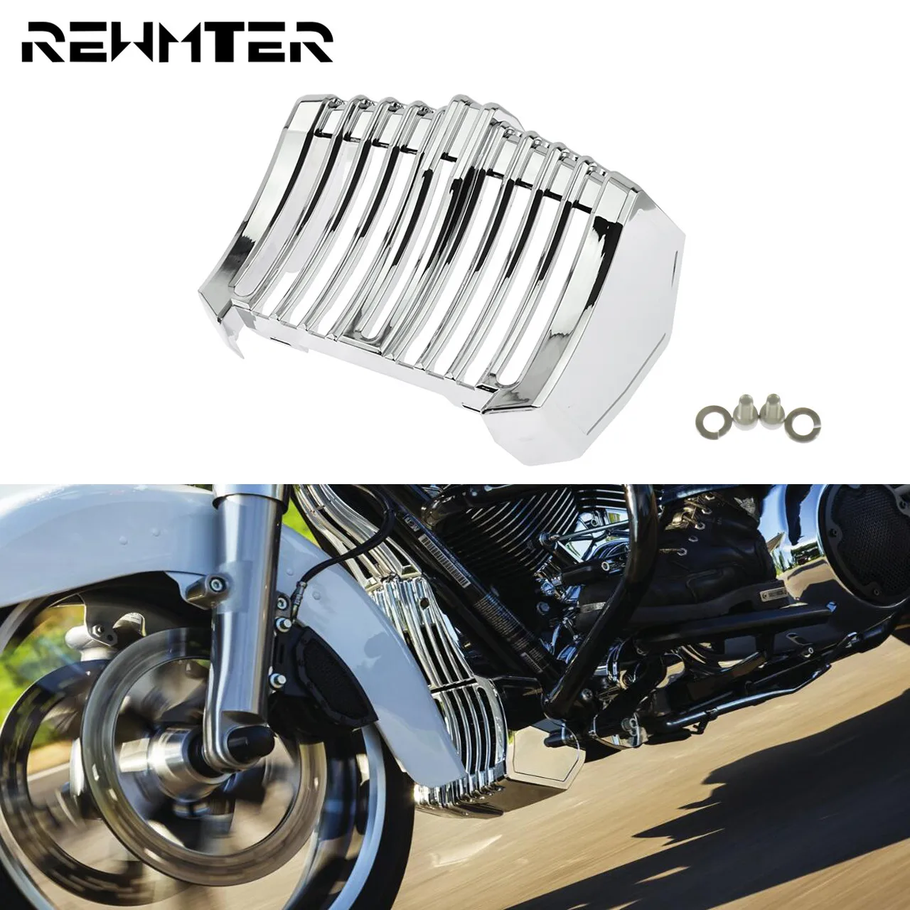 Хромированный чехол для масляного радиатора мотоцикла накладки на Harley Touring Road