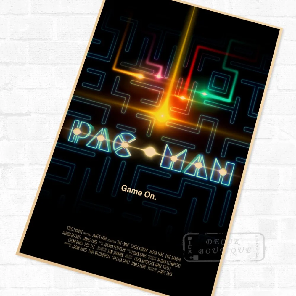 Pacman фантазия винтажные видеоигры пропагандистский постер Ретро Картина на