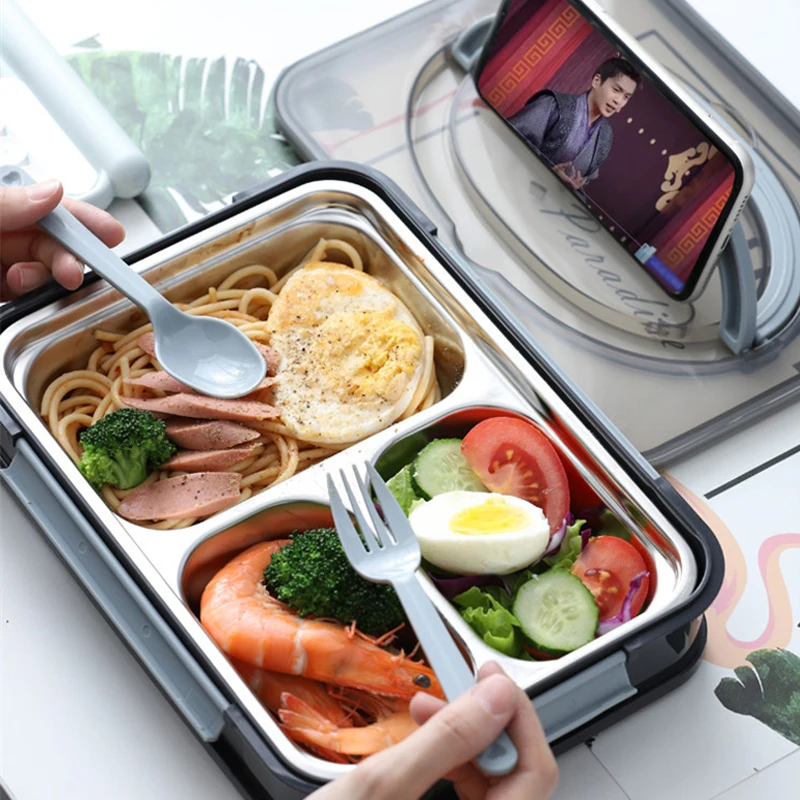 Bento Box японский стиль Ланч бокс из нержавеющей стали пищевая теплее герметичный