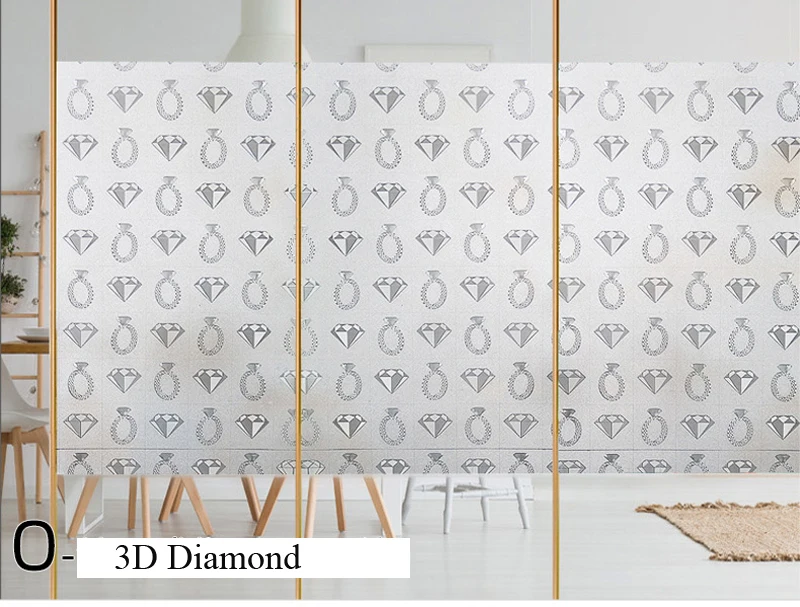 

3D Embossed Decorative Window Cling Film Designs Vinyl No Glue Window Privacy Film Static Cling Stained Glass Window Sticker