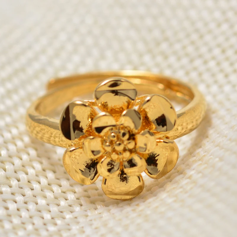 Маленькие африканские кольца с мельницей Дубая золотого цвета для женщин и