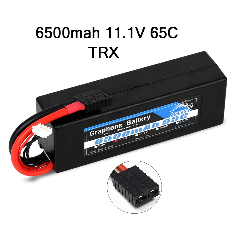 3S 6500mah 65C TRX H Радиоуправляемая графеновая батарея Lipo 2S 7,4 V 3S 11,1 V 4S 14,8 5S 18,5 V 6S 22,2 V 3000mah 3300mah 4000mah 5000mah 6000mah 6500mah для радиоуправляемого автомобиля - Цвет: 3S 6500mah 65C TRX H