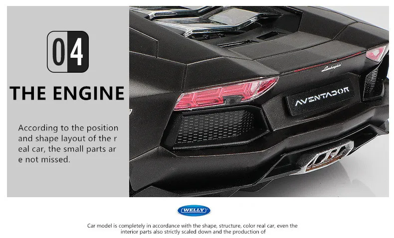 welly 1:24 Lamborghini LP700 car alloy car model simulation car decoration collection gift toy Die casting model boy toy