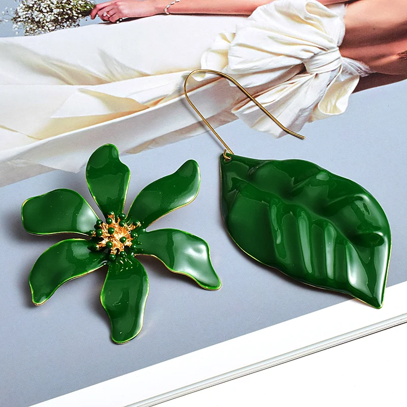 Женские длинные висячие серьги ZA опт металлические в форме цветка Изящные