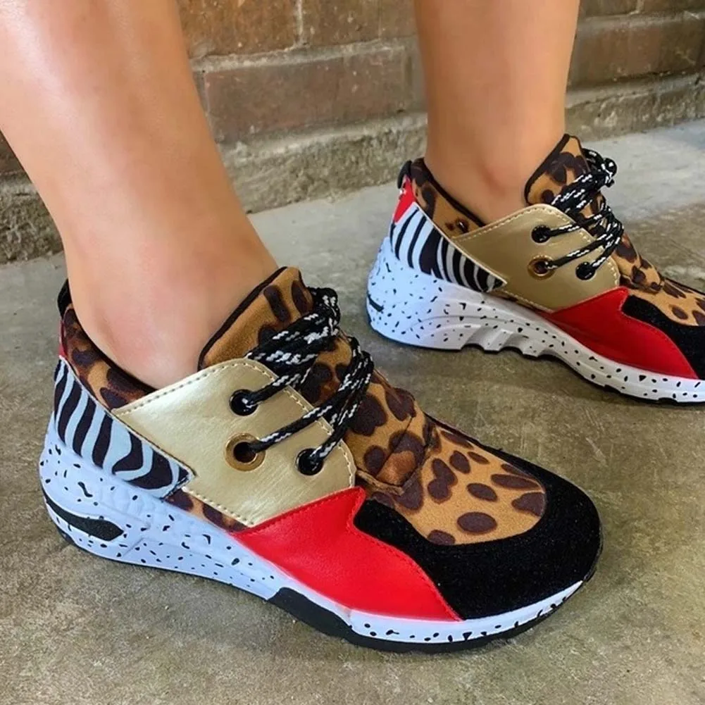 

Sorphio Big Size Dropshipping Ladies Brand Wedges Women Shoes shoes lace Autumn Sneakers Women Round Toe Mixed Color Sneakers