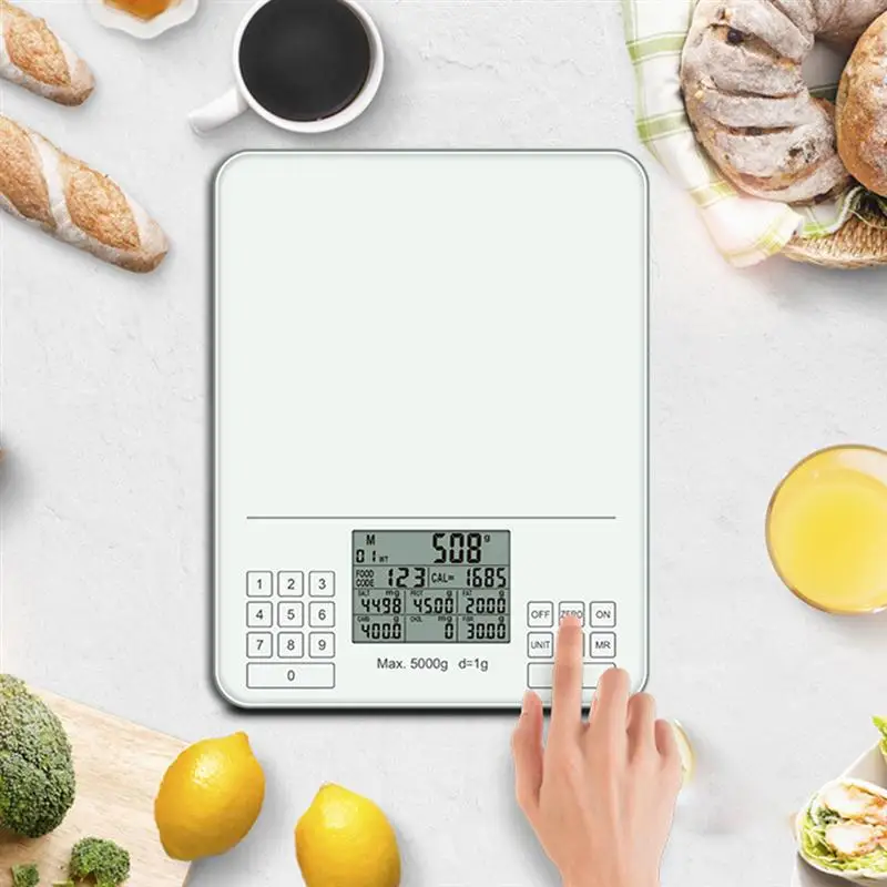 B&aacute;scula de cocina para alimentos, dispositivo sin bater&iacute;a, 5kg/0,1g, 1 unidad-3