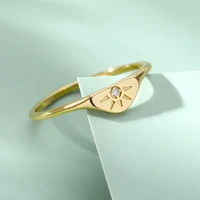 korean fashion golden copper sun zircon ring special stranger things ring ladies minimalist gift to girlfriend jewelry
