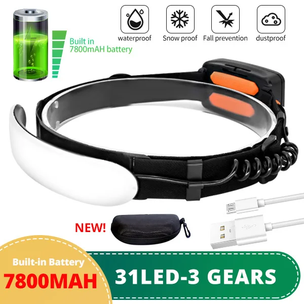 

TRLIFE налобный фонарь 31LED 7800mah/5200mah