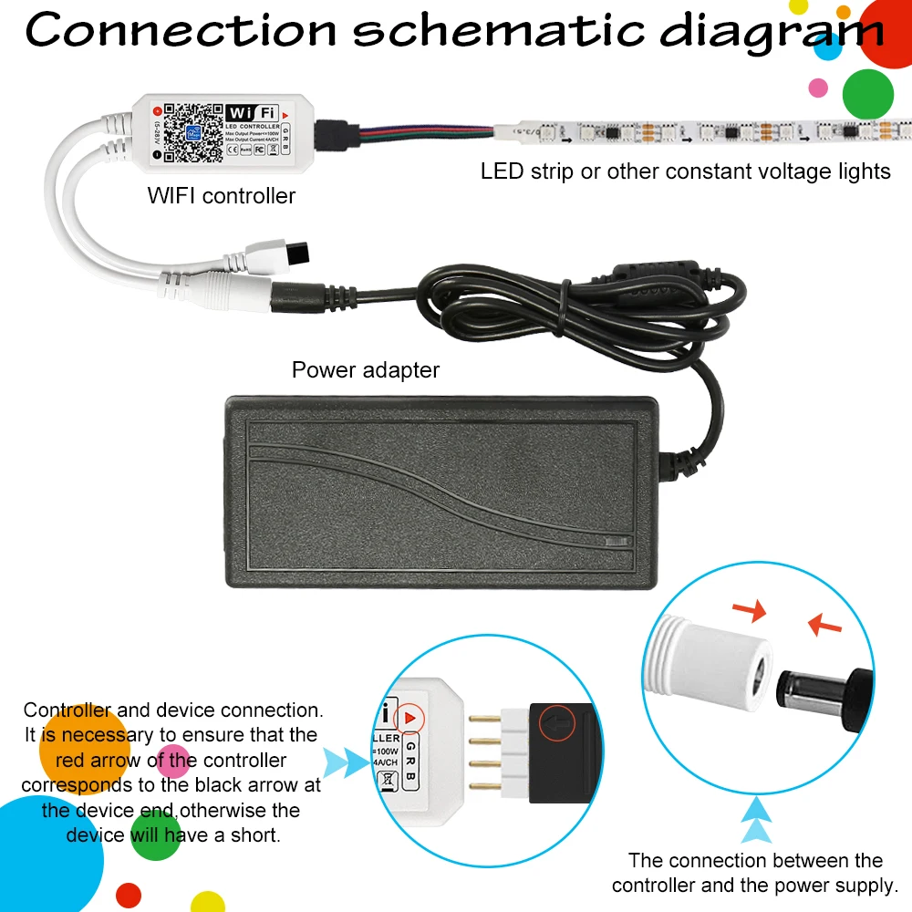 FVTLED WIFI светодиодный контроллер освещения Android IOS приложение Magichome одиночный RGB RGBW