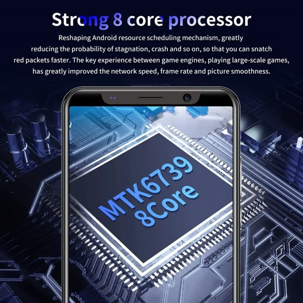 

SmartphoneX27PLUS 5.8 inch smart phone large screen Unicom 3G Mobile Phone 512MB+4GB 8 Millon Front Camera