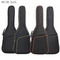 38 39 inch double straps acoustic guitar case oxford fabric colorful edge gig bag padded 10mm cotton soft waterproof backpack