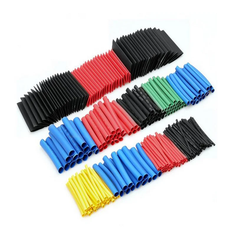 

164 Pcs/Lot Polyolefin Shrinking Assorted Heat Shrink Tube Wire Cable Insulated Sleeving Tubing Set