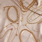 ZOVOLI модное ожерелье с асимметричным замком для женщин, твист, золото, серебро, цвет, массивный толстый замок, колье, цепочка, ожерелья, украшения для вечеринок
