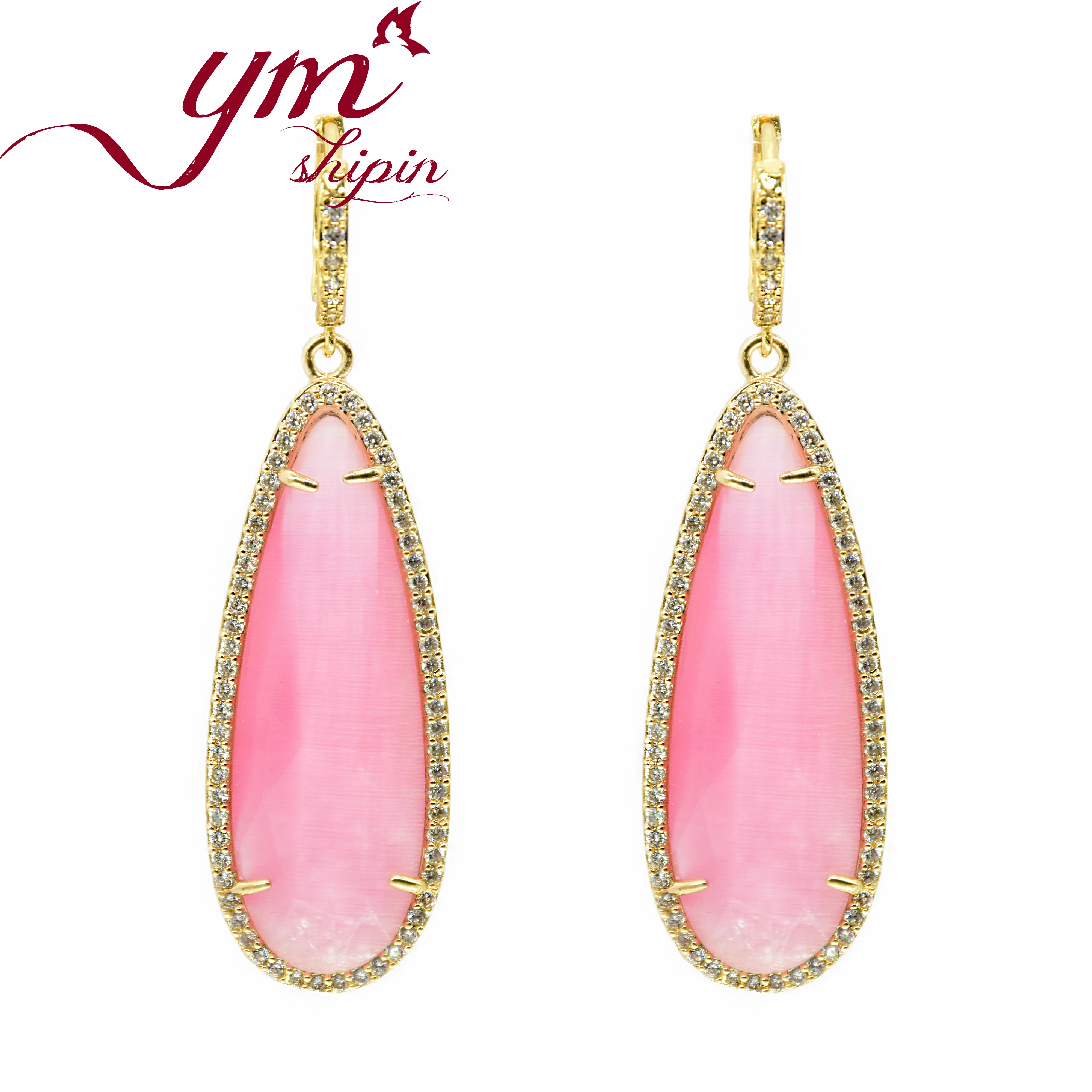 Серьги из кубического циркония для женщин микро-инкрустация роскошная грань