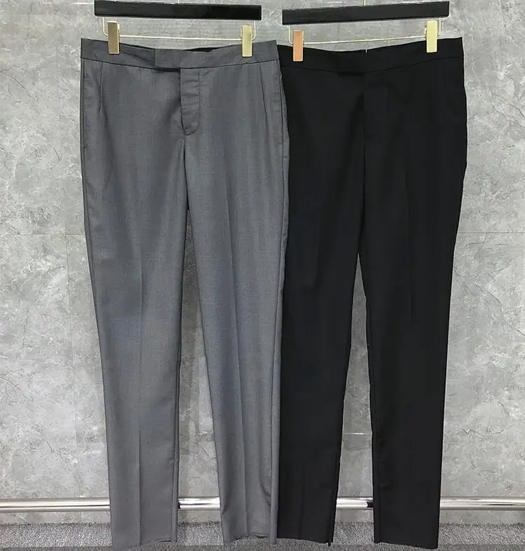 

2021 Fashion Brand Pants Men Slim Casual Suit Pants Men's Business Black Spring And Autumn Formal Trousers
