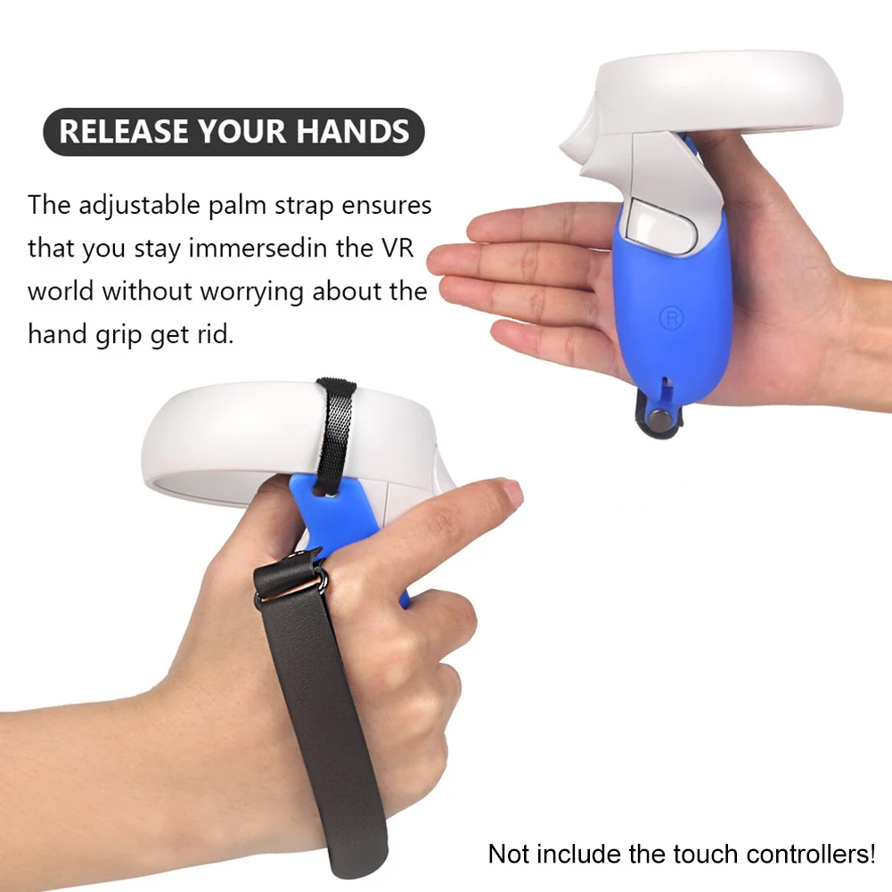 

Touch Controller Grip Cover Protective Sleeve With Knuckle Strap Anti Throw Non Slip Gaming Silicone Soft For Quest 2