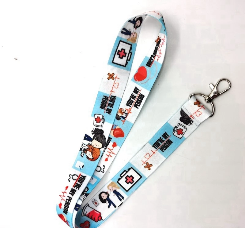 

Hot Sale! Greys Anatomy Doctors Lanyard Neck Strap Card Bus ID Holders With Key Chain