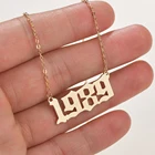 Ожерелье с подвеской в виде цифр для мужчин и женщин, длинная цепочка золотого цвета, ювелирное изделие под заказ, подарок для женщин и мужчин, 2020