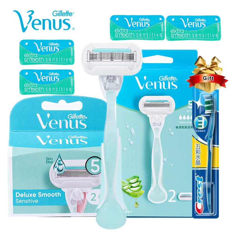 

Gillette Venus Deluxe Smooth Sensitive Women Shaver Razor 5 Layer Blade Body Manual Hair Removal Machine for Shaving Blade