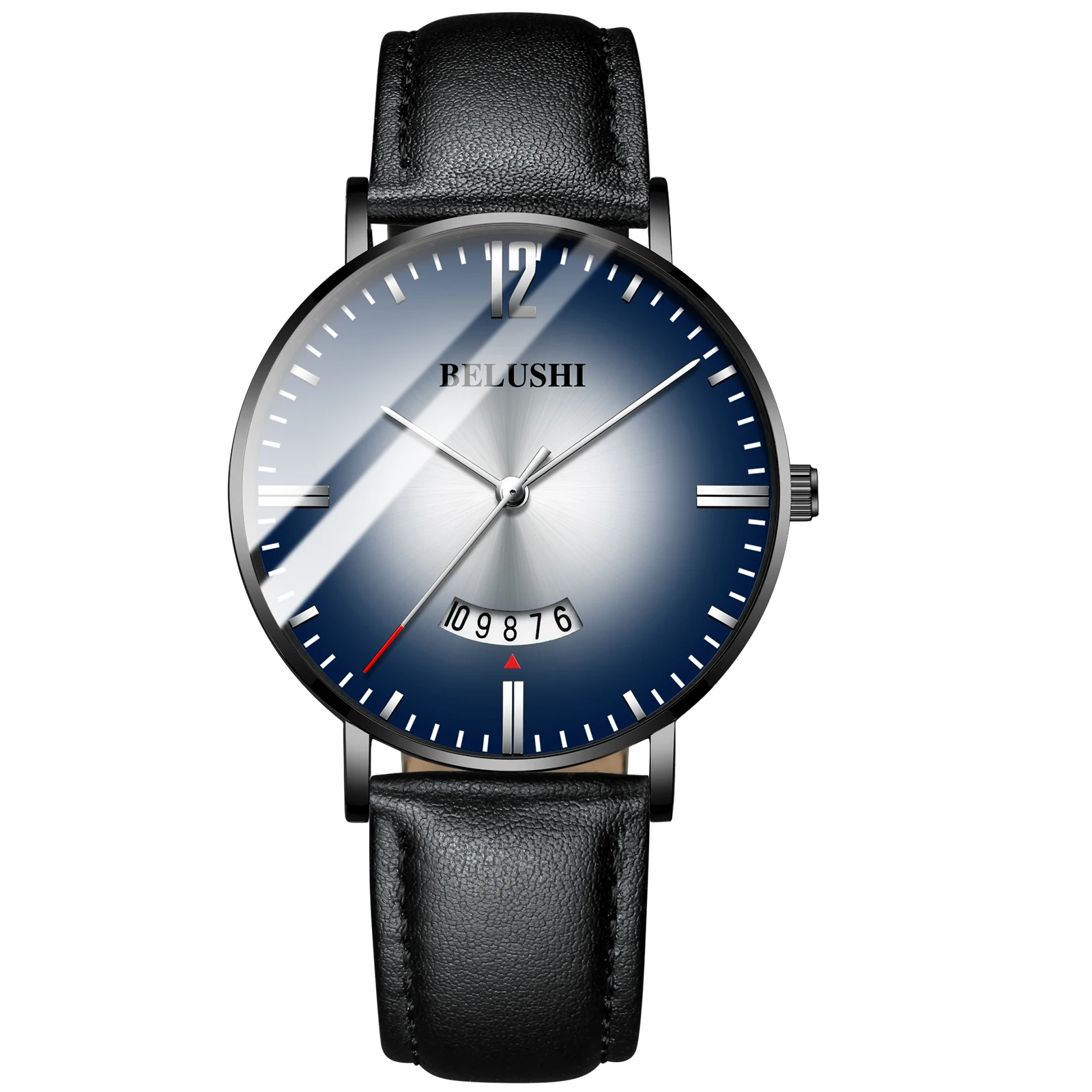 552 Strap Black WS Jenises, мужские часы, Лидирующий бренд, роскошные, мужские кварцевые часы, спортивные, повседневные, наручные, тонкие, стальные, сетчатые, водонепроницаемые часы, мужские часы - Цвет: 552 Strap Black WS