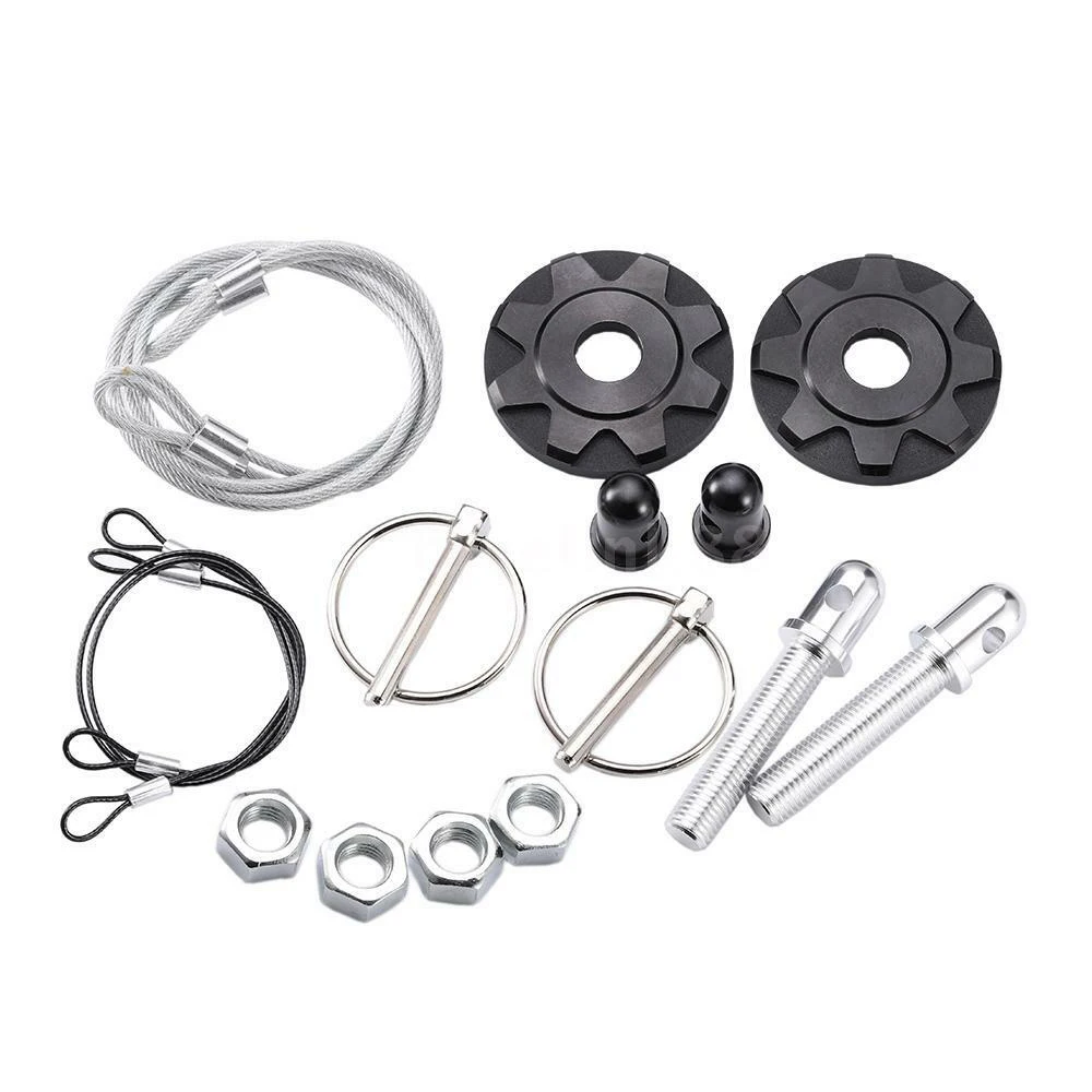 2pcs Auto Car Universal CNC Billet Aluminum Racing Bonnet Hood Pin Lock Appearance Kits | Автомобили и мотоциклы