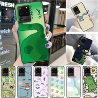 cute couples dinosaur funny flowers color painting phone case for samsung galaxy s20 ultra fe lite plus coque soft tpu cases