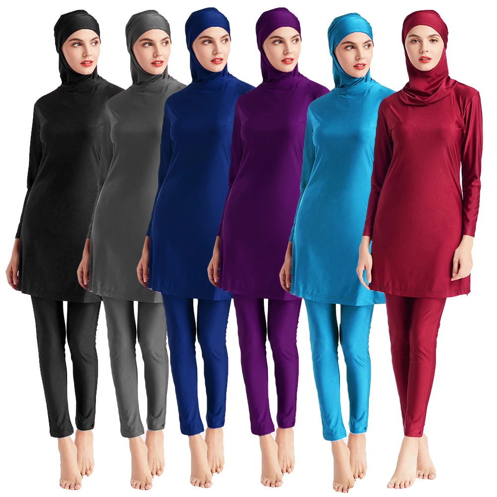 Мусульманская женская одежда купальный костюм Burkini с полным покрытием пляжная