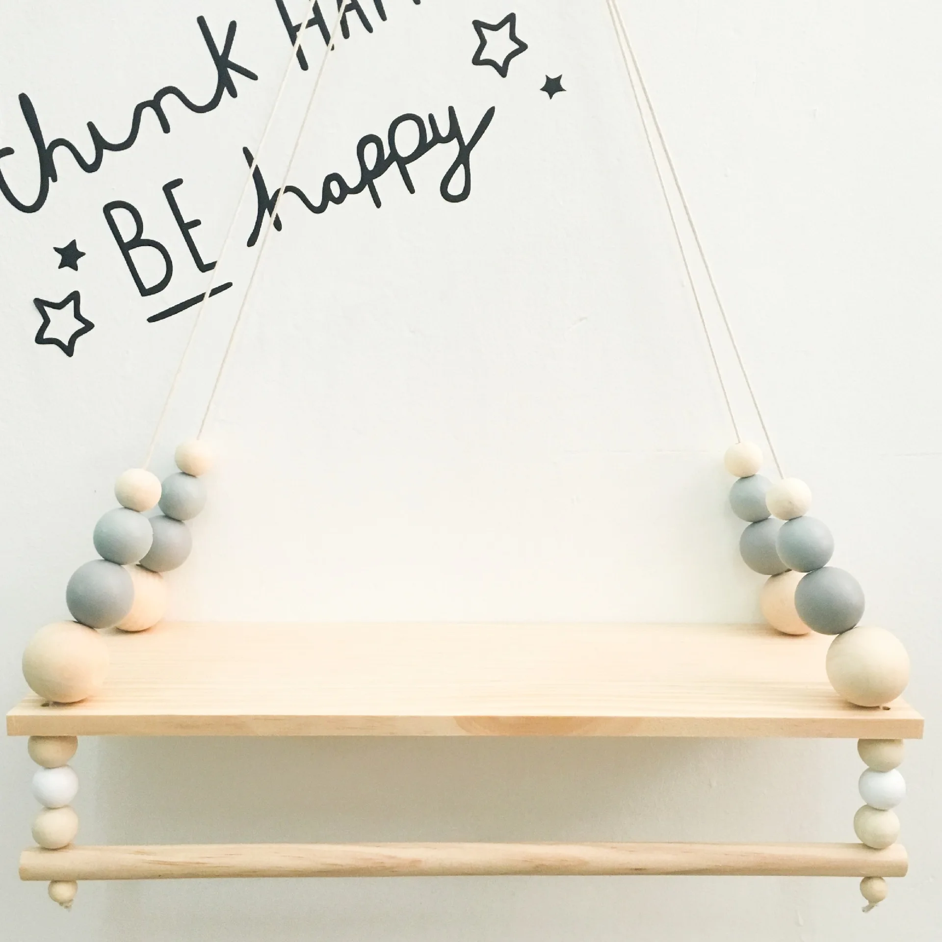 

Nordic Style Storage Display Shelf Wooden Board Wall Hanging Ornaments Beads Pendant For Kids Room Decoration Photo Props